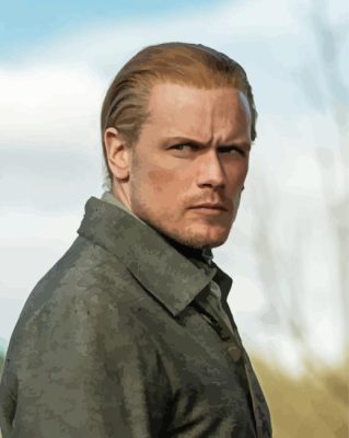 Sam Heughan As Jamie From Outlander By Painting With Number