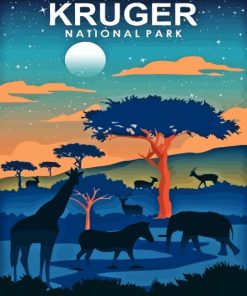 South Africa Kruger Park Poster paint by number