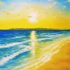 Sunrise On Beach Art paint by number