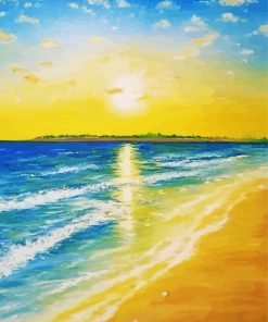 Sunrise On Beach Art paint by number