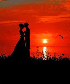 Sunset Couple Romance Paint by number