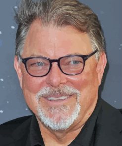 The Actor Jonathan Frakes paint by number