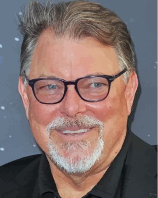 The Actor Jonathan Frakes paint by number