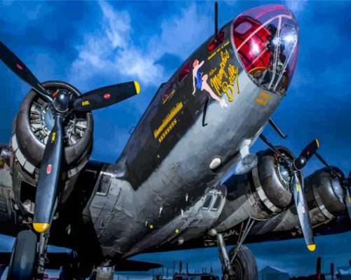 The Memphis Belle Military Airplane Paint by number