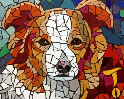 The Mosaic Dog Animal paint by number