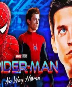 Three Spidermen Marvel No Way Home paint by number