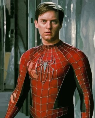 Tobey Maguire Spider Man paint by number