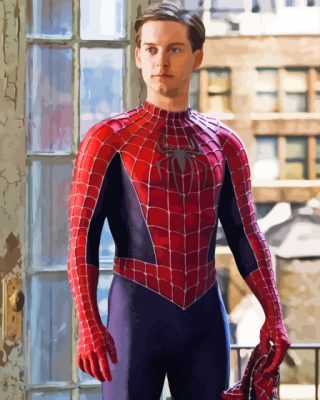 Tobey Maguire Spider Man paint by number