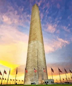 United States Washington Monument paint by number