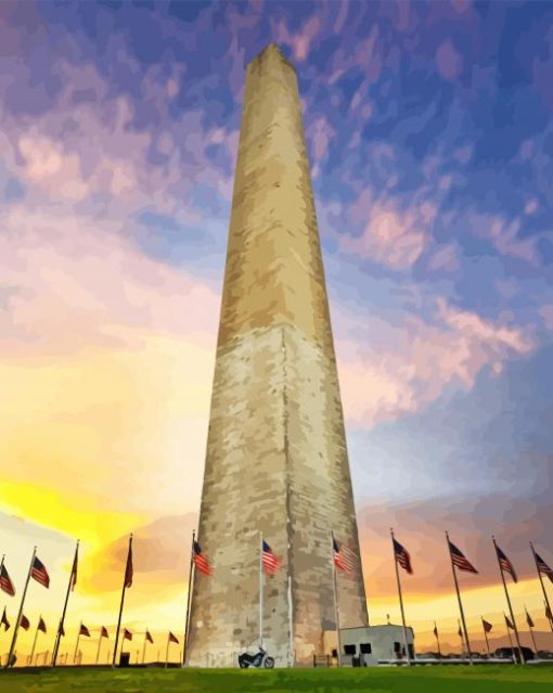 United States Washington Monument paint by number