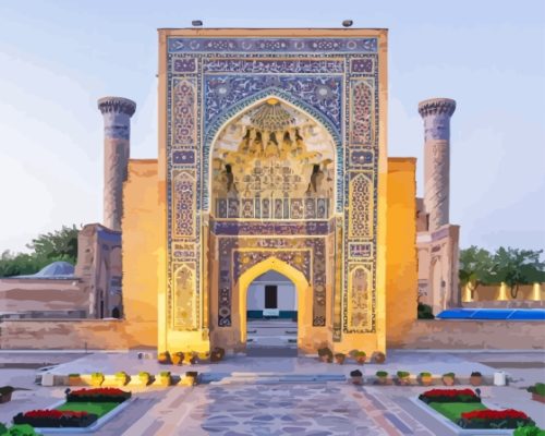 Uzbekistan Samarkand paint by number