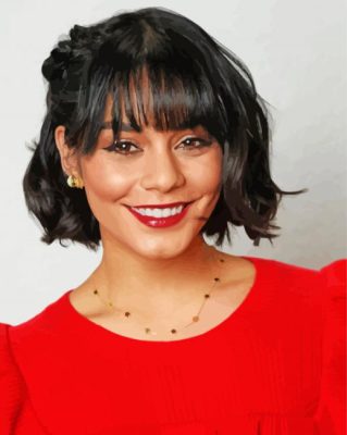 Vanessa Hudgens In Red Paint by number