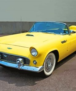 Yellow Thunderbird Ford Car paint by number