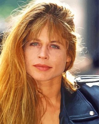 Young Actress Linda Hamilton paint by number