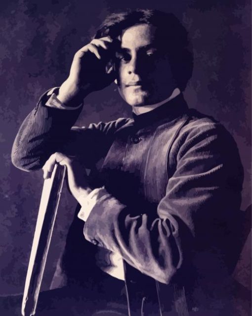 Young Kahlil Gibran paint by number