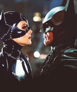 Batman With Catwoman Movie paint by number