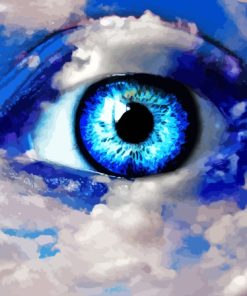 Beautiful Eyes In The Sky Paint by number