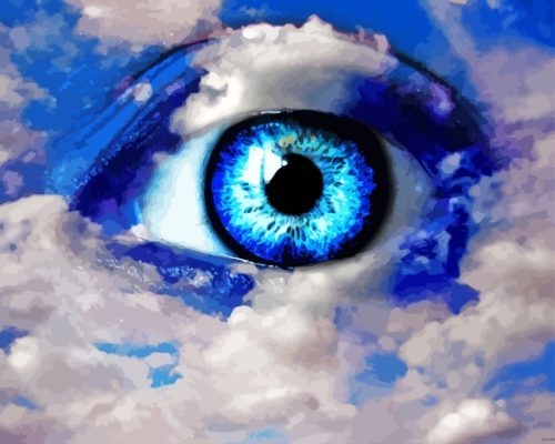 Beautiful Eyes In The Sky Paint by number