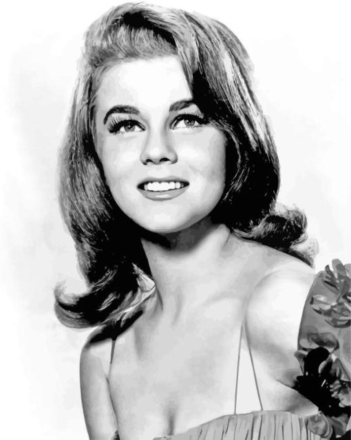 Black And White Ann Margaret Actress paint by number