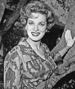 Black And White Maureen Ohara Actress paint by number