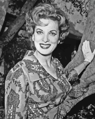 Black And White Maureen Ohara Actress paint by number