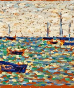 Boats In Sea George Seurat paint by number