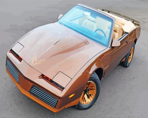 Brown Pontiac Trans Am paint by number