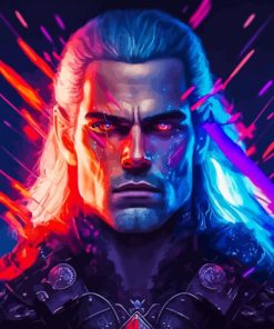 Colorful The Witcher paint by number