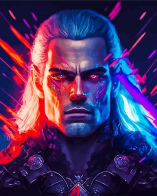 Colorful The Witcher paint by number