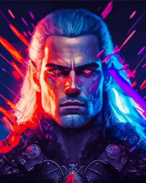 Colorful The Witcher paint by number