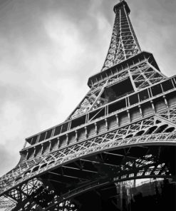 Eiffel Tower Black And White Paris paint by number