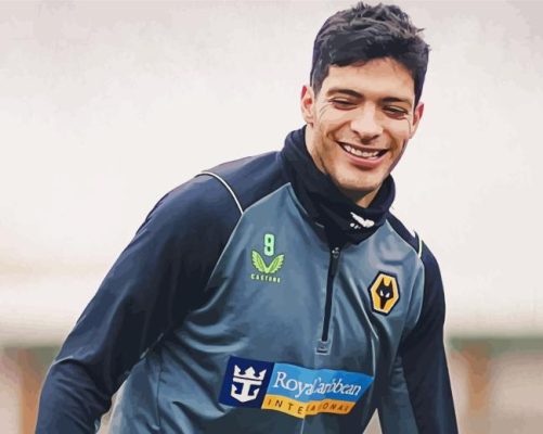 Footballer Raul Jimenez paint by number