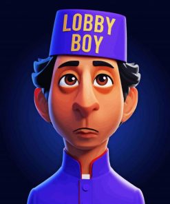 Grand Budapest Hotel Lobby Boy Zero paint by number