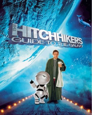 Hitchhikers Guide To The Galaxy Movie Poster Paint by number