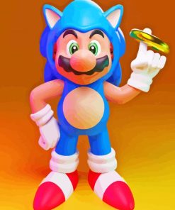 Mario Sonic paint by number