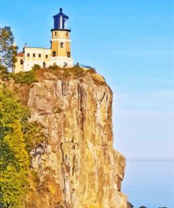 Minnesota Split Rock Lighthouse paint by number