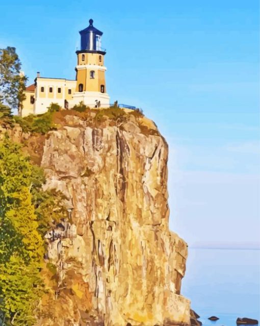 Minnesota Split Rock Lighthouse paint by number