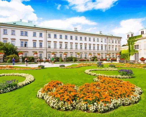 Mirabell Palace Salzburg Austria paint by number