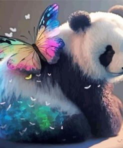 Panda And Butterfly Paint By Numbers