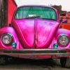 Pink Volkswagen Car paint by number