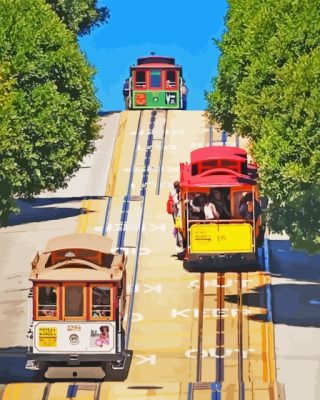 San Francisco Tramways City Paint by number