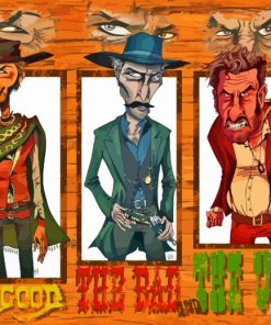 The Good The Bad And The Ugly Characters paint by number