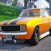 Yellow 69 Chevrolet Ss Paint by number