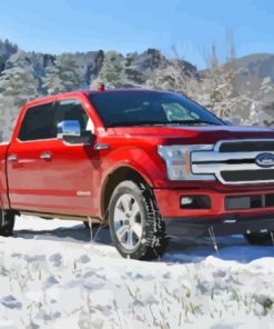 2018 Ford F150 Powerstroke In Snow Paint By Numbers