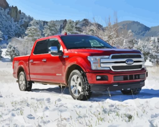 2018 Ford F150 Powerstroke In Snow Paint By Numbers