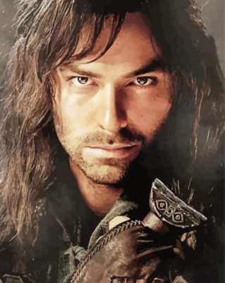 Aidan Turner With Long Hair Paint By Numbers