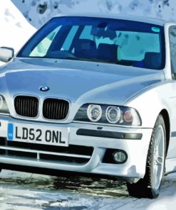 BMW E39 In Snow Paint By Numbers