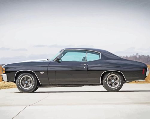 Black 71 Chevelle Car Paint By Number