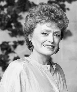 Black And White American Actress Rue Mcclanahan Paint By Numbers