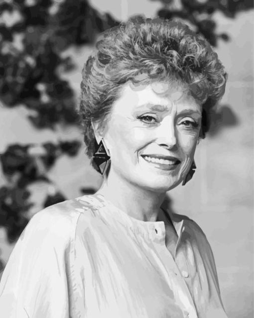 Black And White American Actress Rue Mcclanahan Paint By Numbers